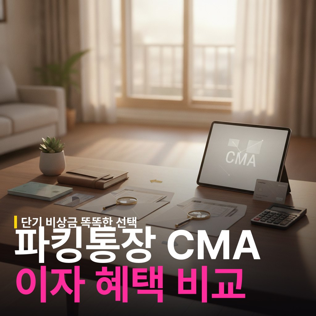 파킹통장 vs CMA 이자 차이와 선택 기준