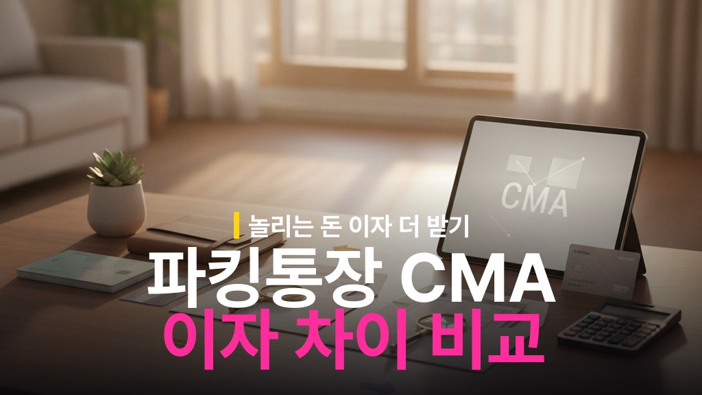 파킹통장 vs CMA 이자 차이와 선택 기준