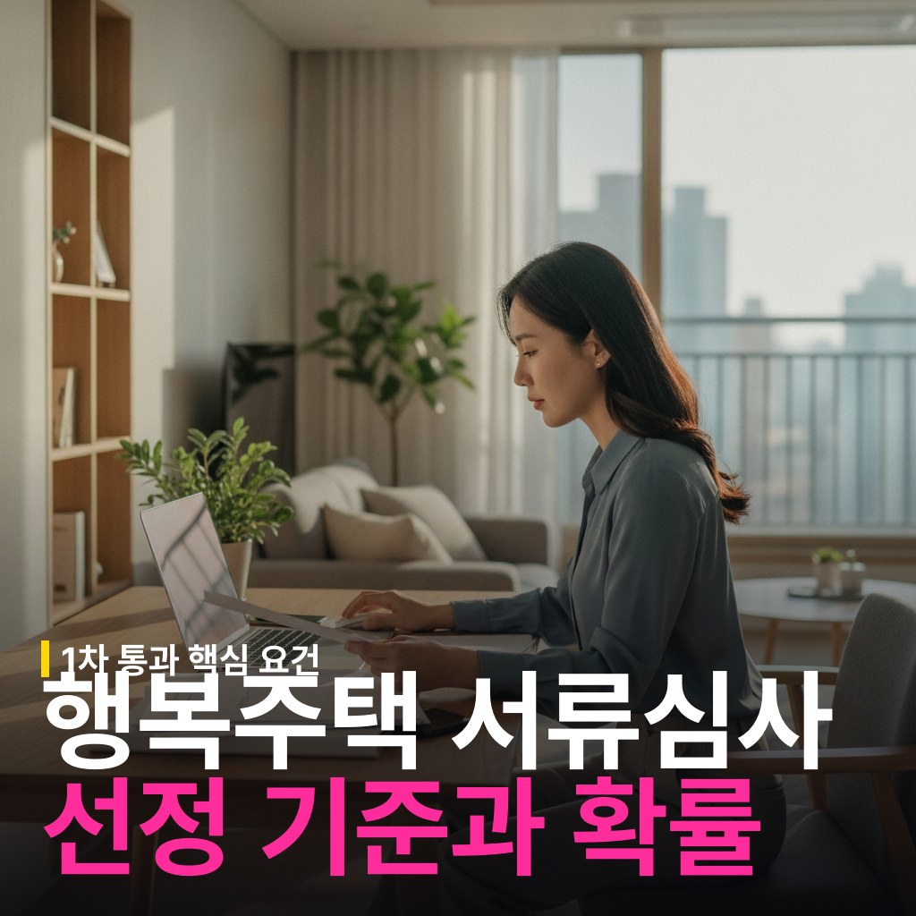 행복주택 서류심사 대상자 선정 기준과 확률
