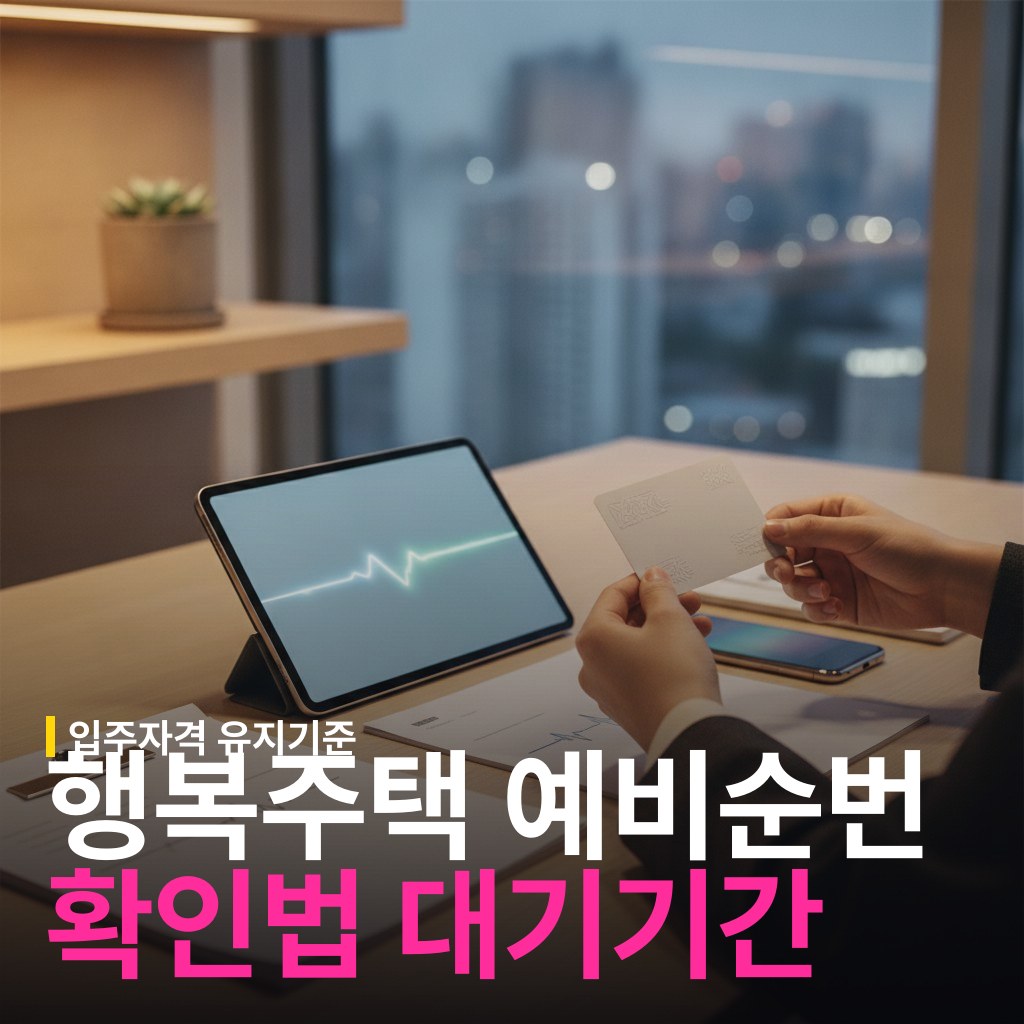 행복주택 예비입주자 순번 확인과 대기 기간