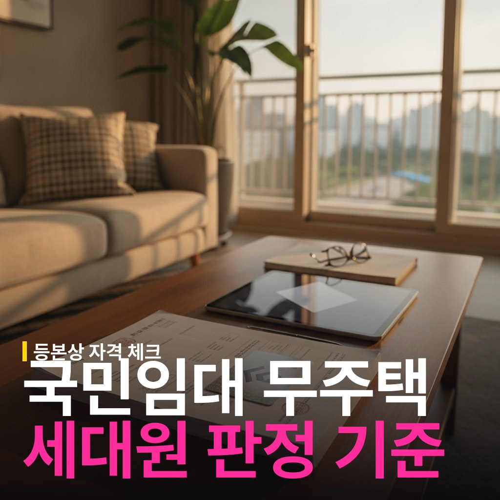 LH 국민임대 무주택 기준: 등본상 세대원 조건