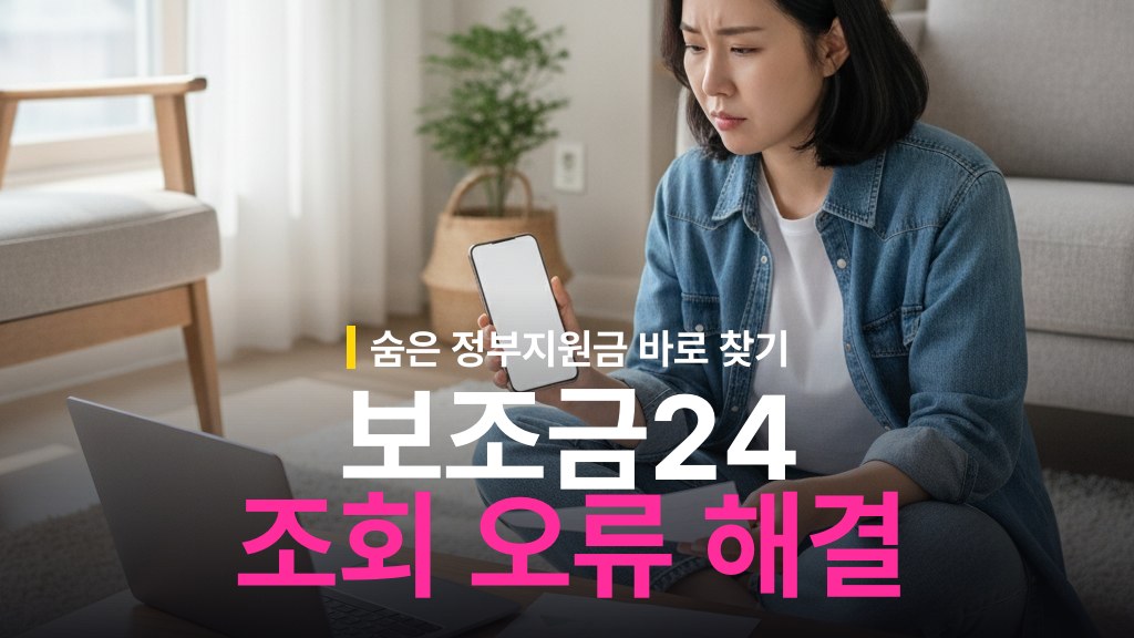 보조금24 나의 혜택 조회 안 될 때 해결 방법