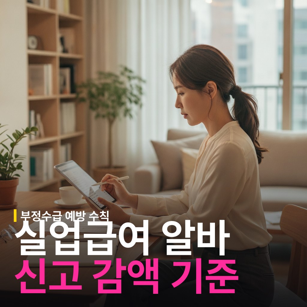 실업급여 수급 중 아르바이트 신고 기준과 감액