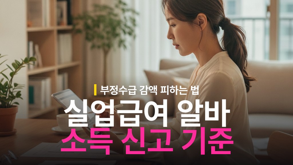 실업급여 수급 중 아르바이트 신고 기준과 감액