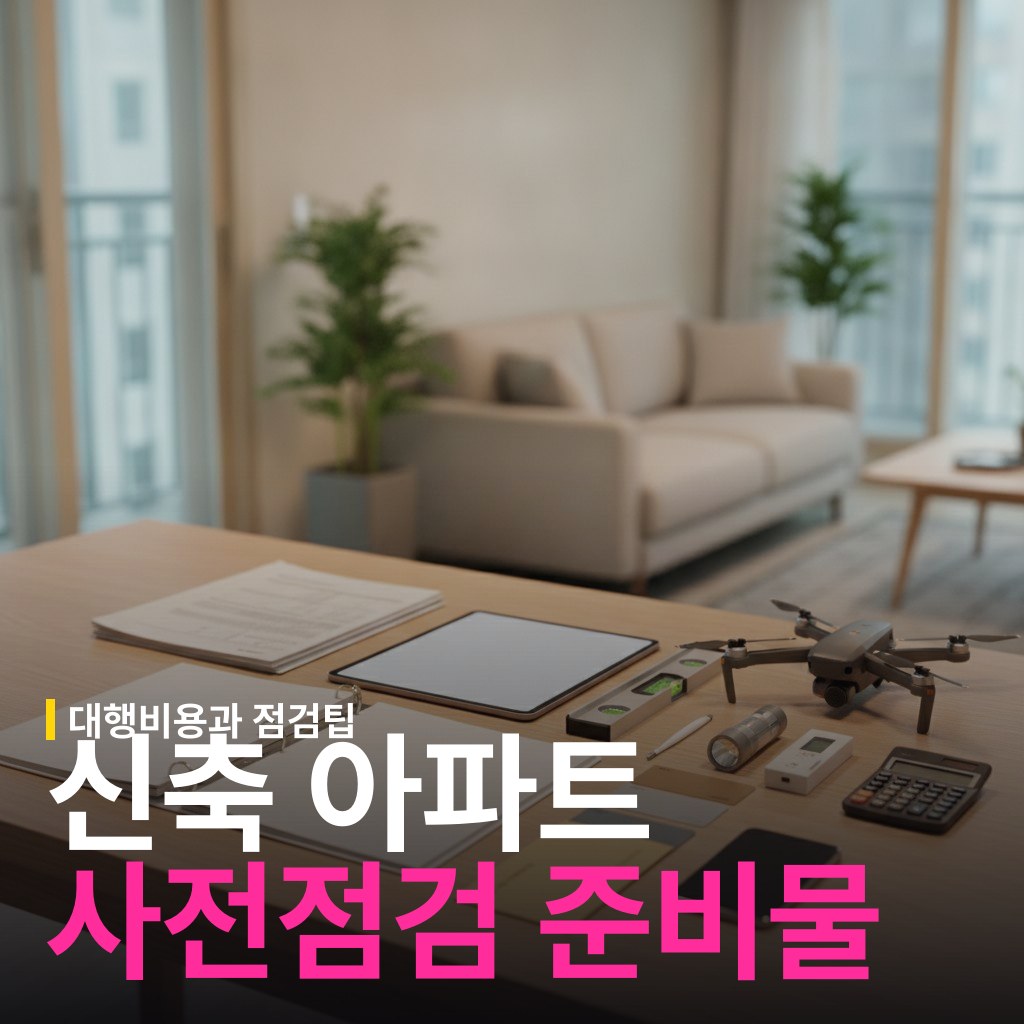 신축 아파트 사전점검 준비물 리스트와 대행 비용