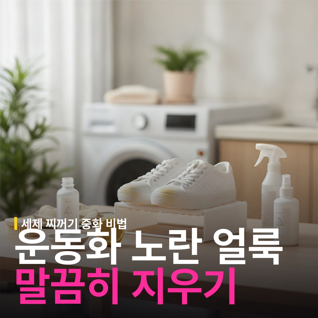 운동화 세탁 후 노란 얼룩 제거 방법