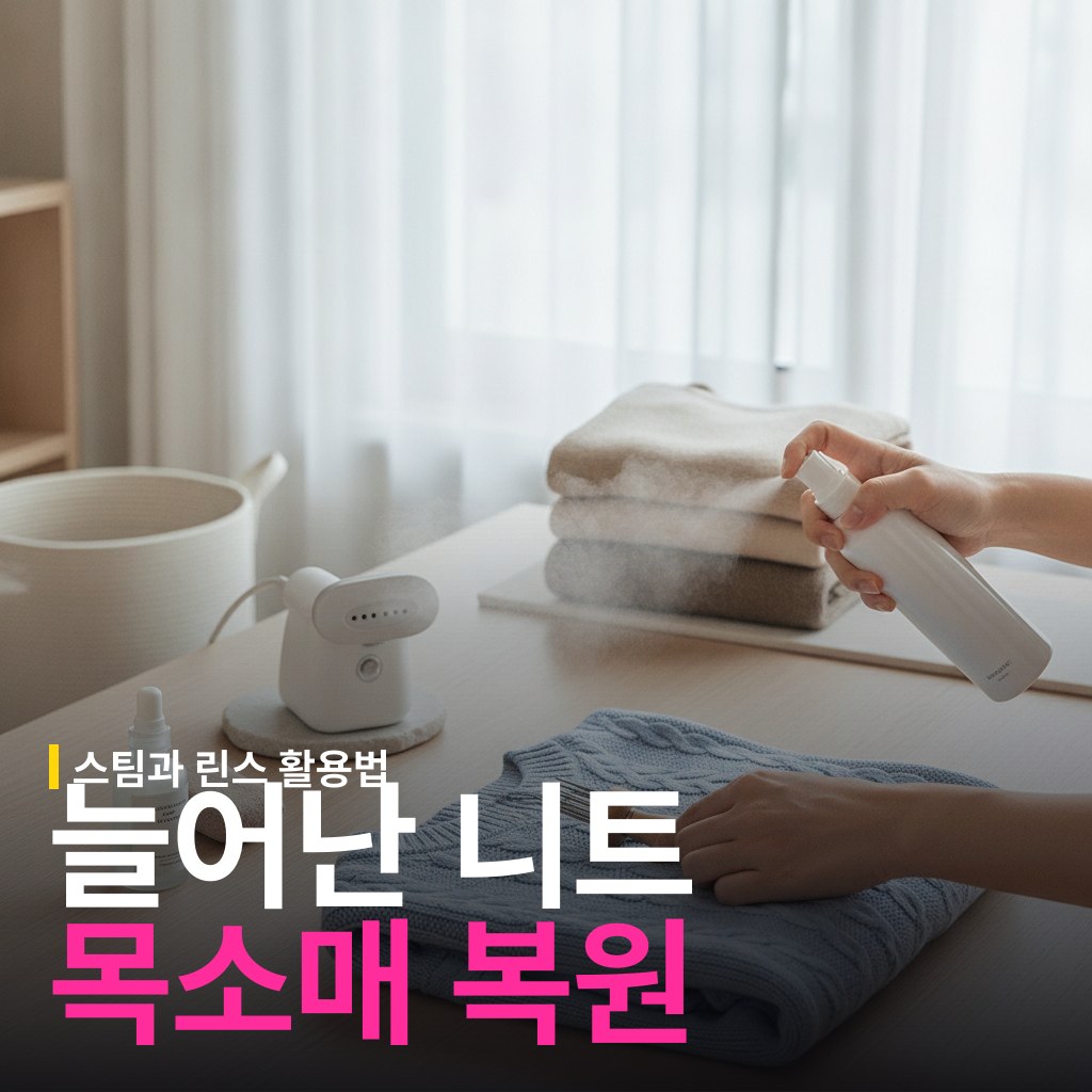 니트 늘어남 복원 목 소매 해결 방법