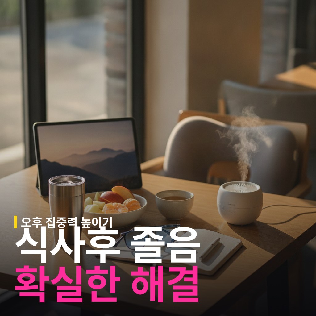 식곤증 해결: 식사 후 졸음 줄이는 방법