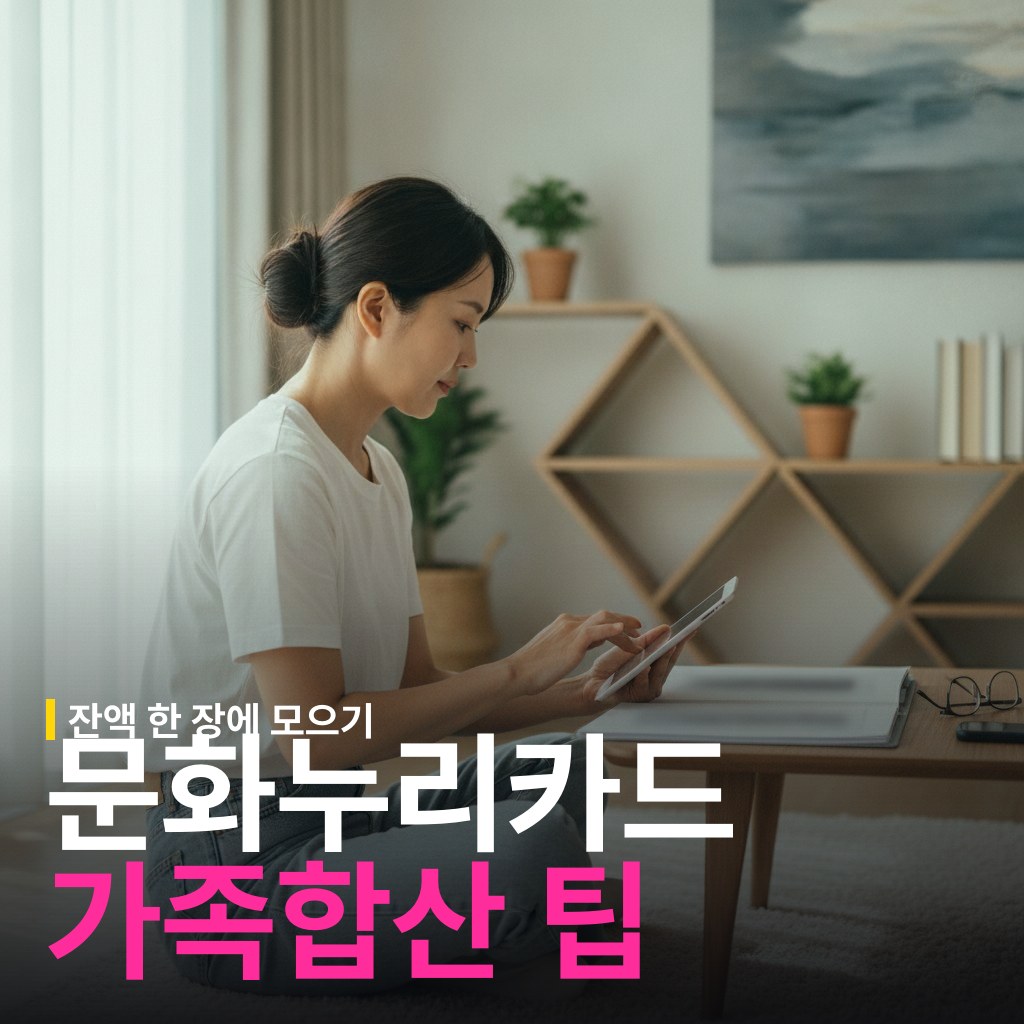 문화누리카드 세대별 잔액 한 장으로 몰아쓰는 가족 합산 신청 방법과 사용 팁