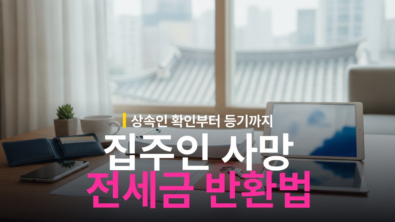 집주인 사망 시 전세보증금 반환 절차와 대처 방법