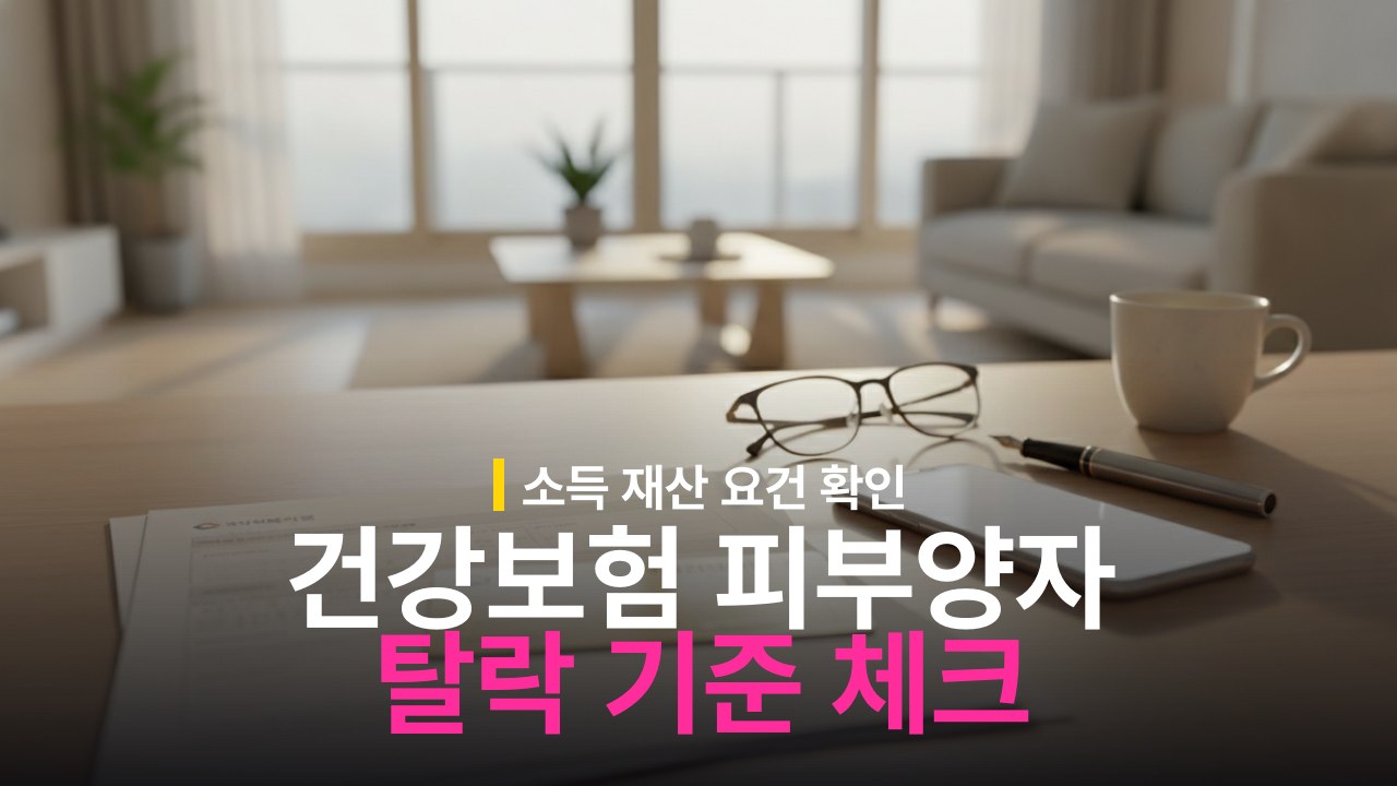 건강보험료 피부양자 자격 조건과 탈락 기준