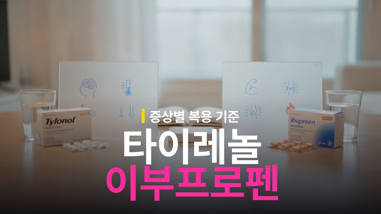 타이레놀 vs 이부프로펜 증상별 차이와 올바른 복용 기준