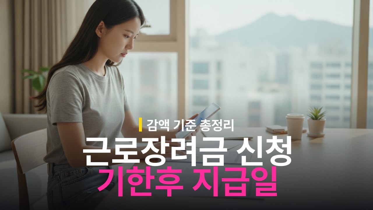 근로장려금 기한 후 신청 지급일과 감액 기준