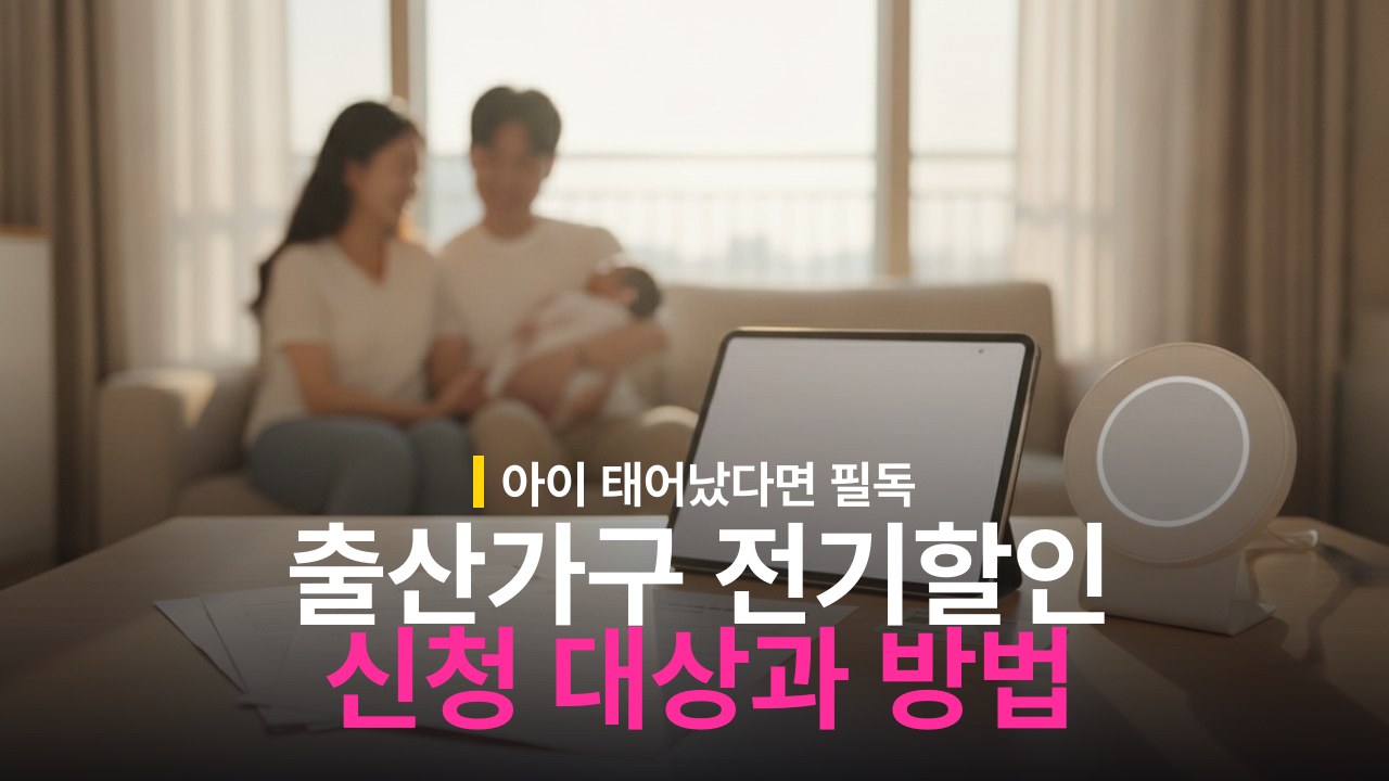 출산가구 전기요금 할인 신청 대상과 적용 방법