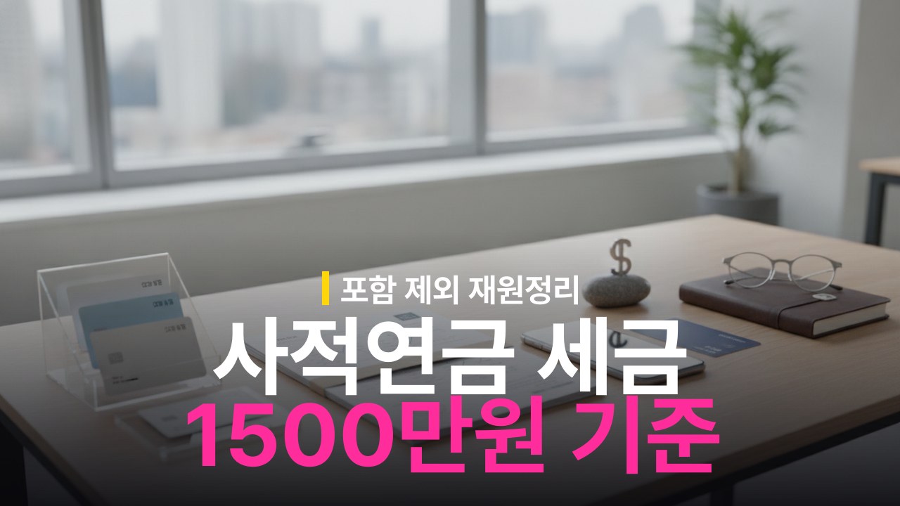 사적연금 1500만원 포함 제외 항목 기준