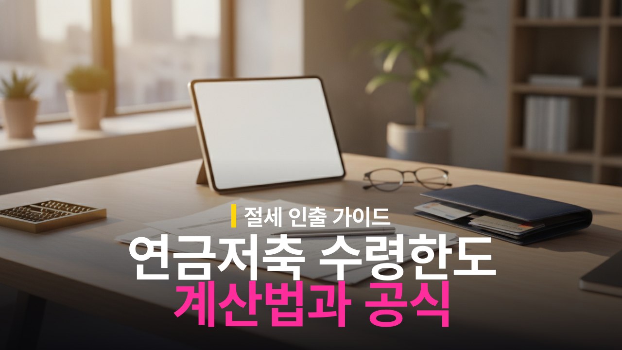 연금저축 연금수령한도 계산 방법과 공식