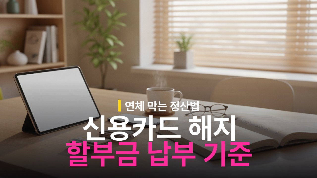 신용카드 해지 시 남은 할부금 처리 방법과 결제 기준