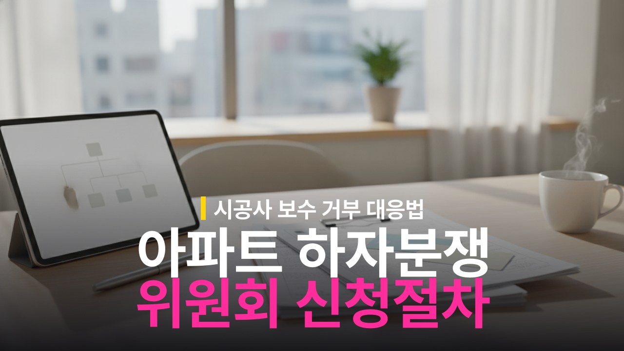 하자심사분쟁조정위원회 신청 방법과 처리 절차