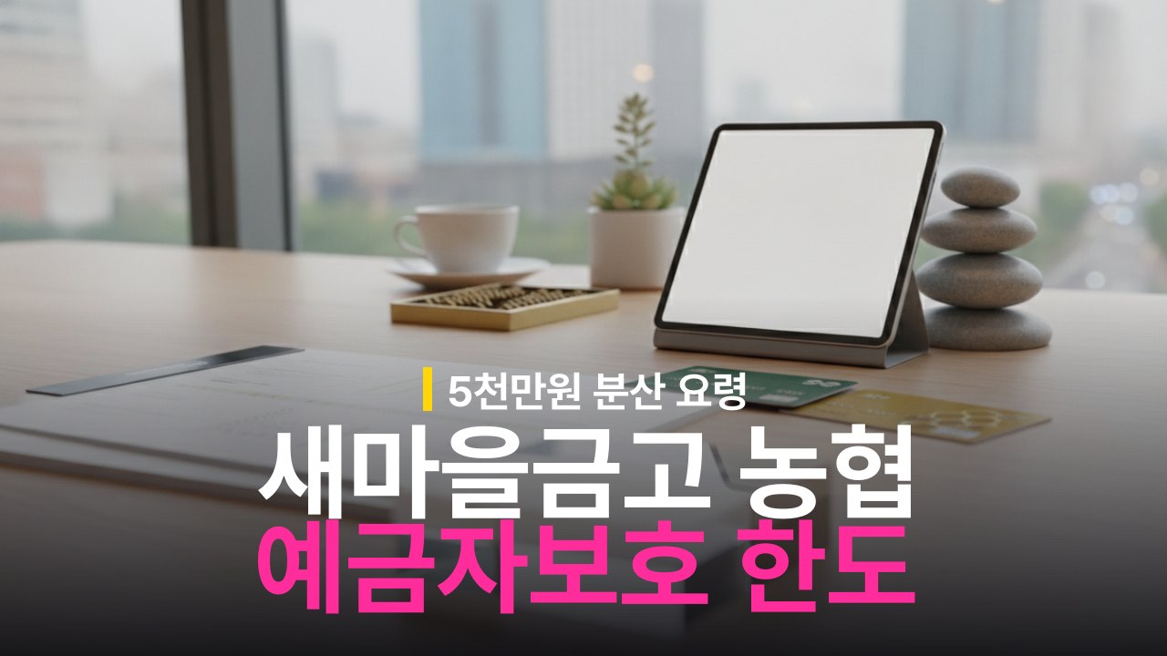 새마을금고 농협 예금자보호 한도와 지급 기준