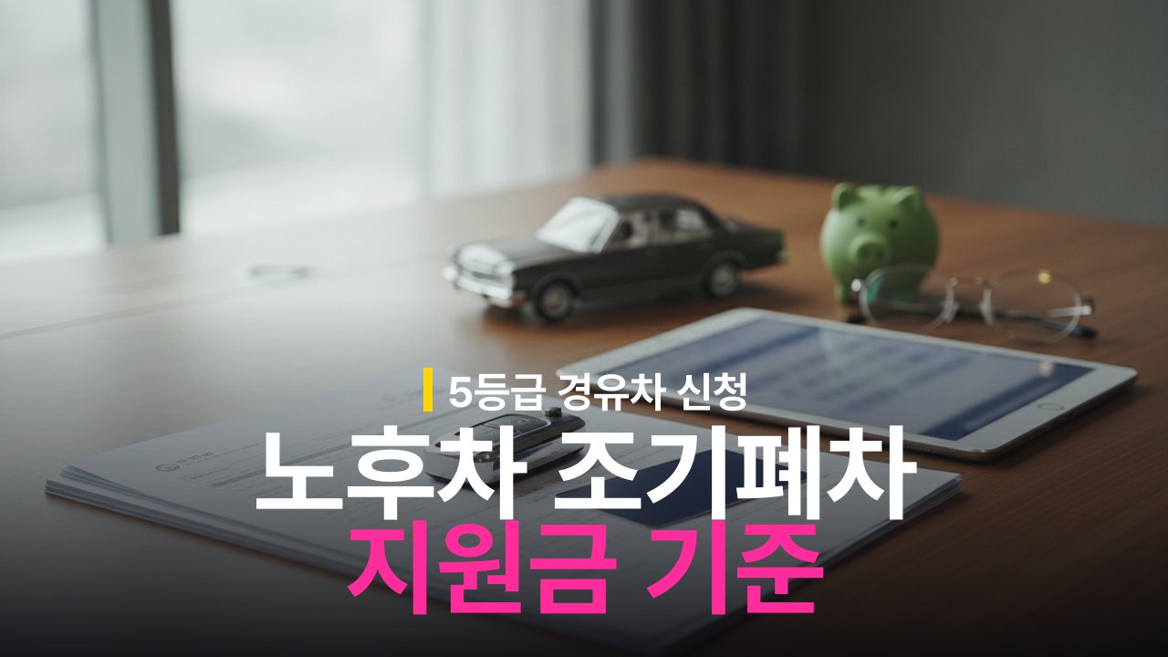 5등급 경유차 올해 지원 마감? 노후차 조기폐차 보조금 신청 자격과 지급 기준