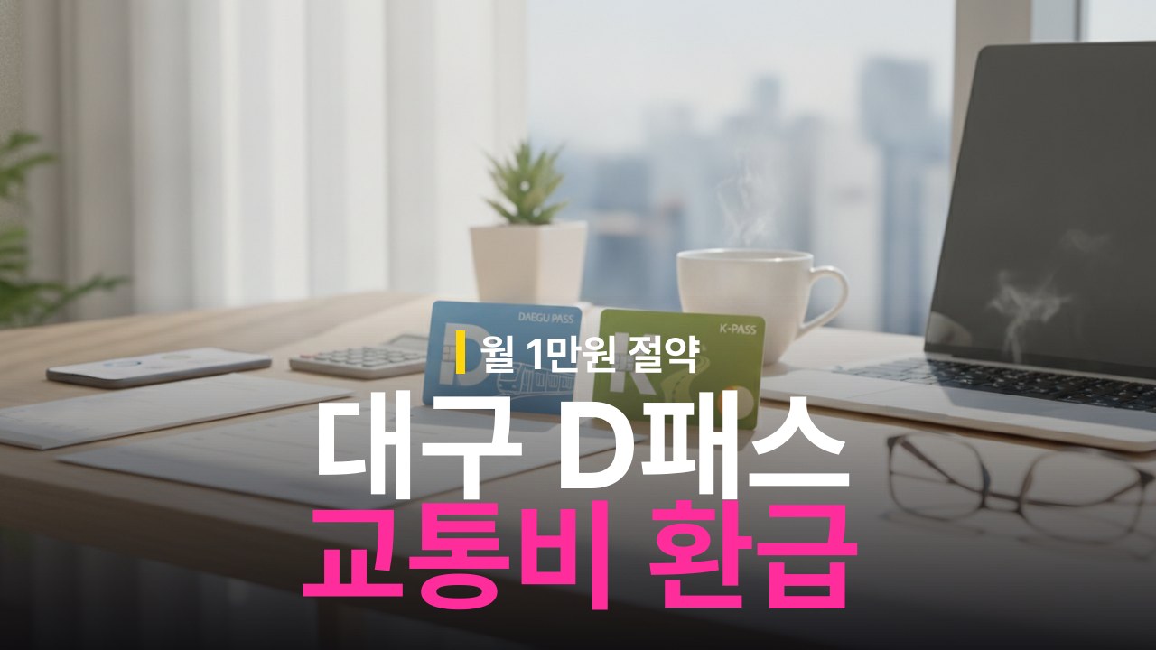 월 최대 1만원 교통비 아끼는 대구 D-패스 신청 대상과 K패스 혜택 비교