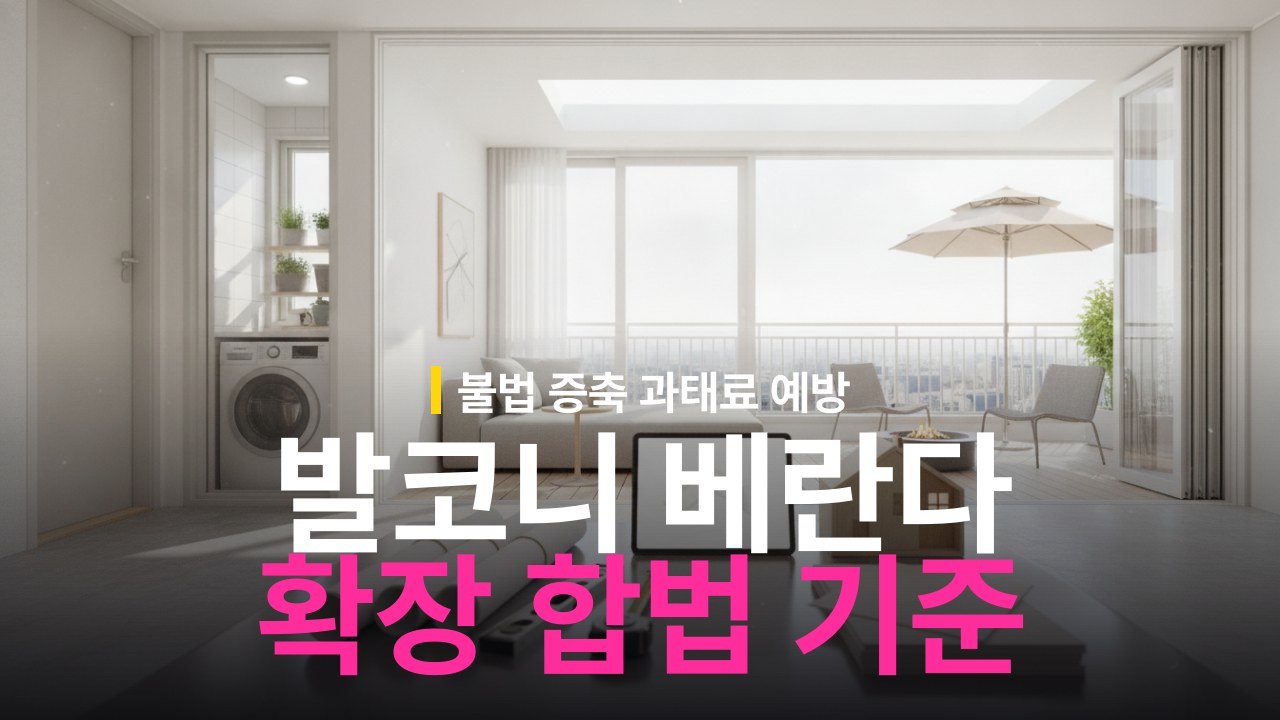 발코니 베란다 테라스 차이와 합법 확장 기준