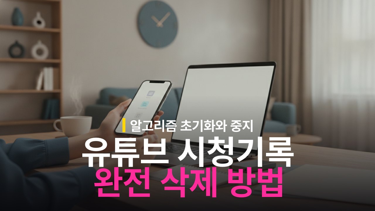 유튜브 시청기록 삭제 및 자동 기록 중지 방법