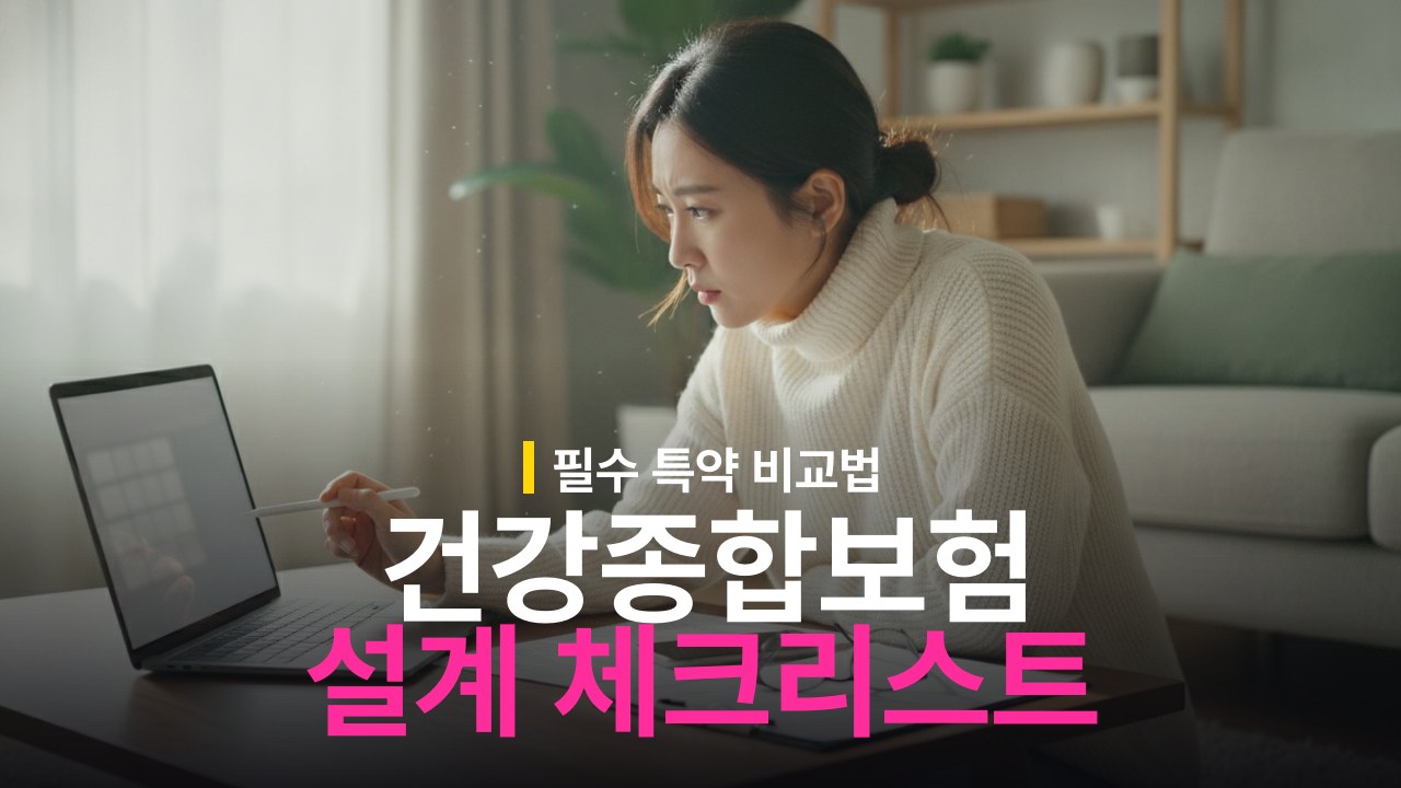 건강종합보험 가입 필수 특약 및 비교 체크리스트
