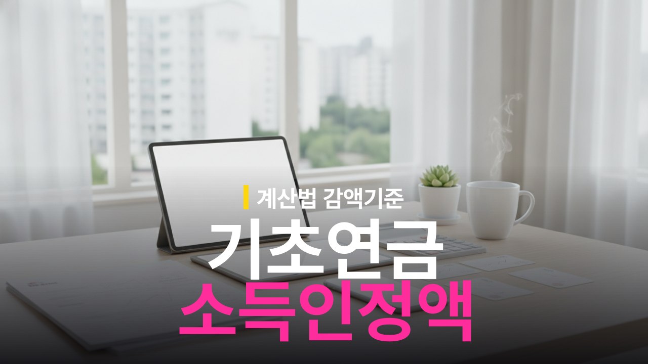 기초연금 소득인정액 계산법과 감액 기준