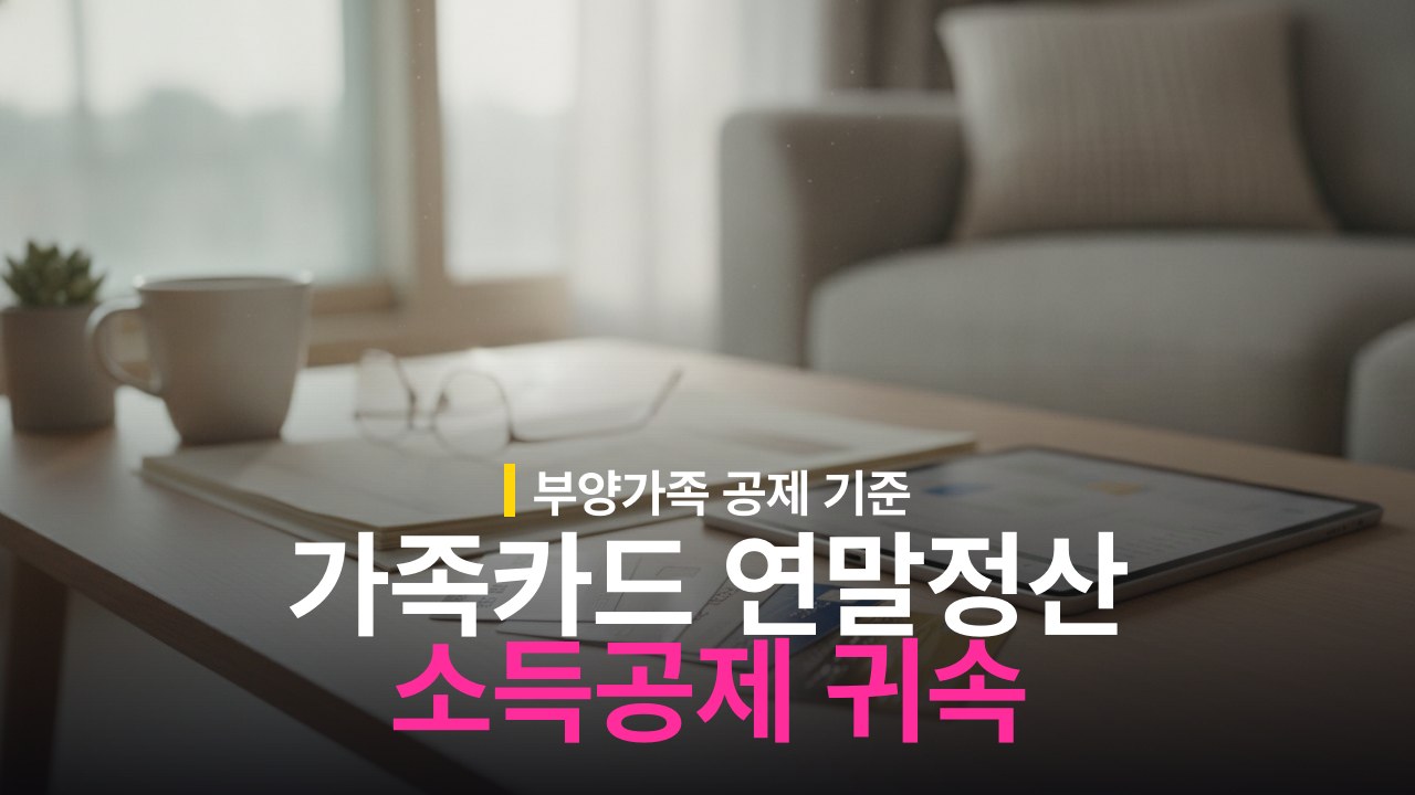 가족카드 연말정산 소득공제 기준과 사용자 귀속 차이