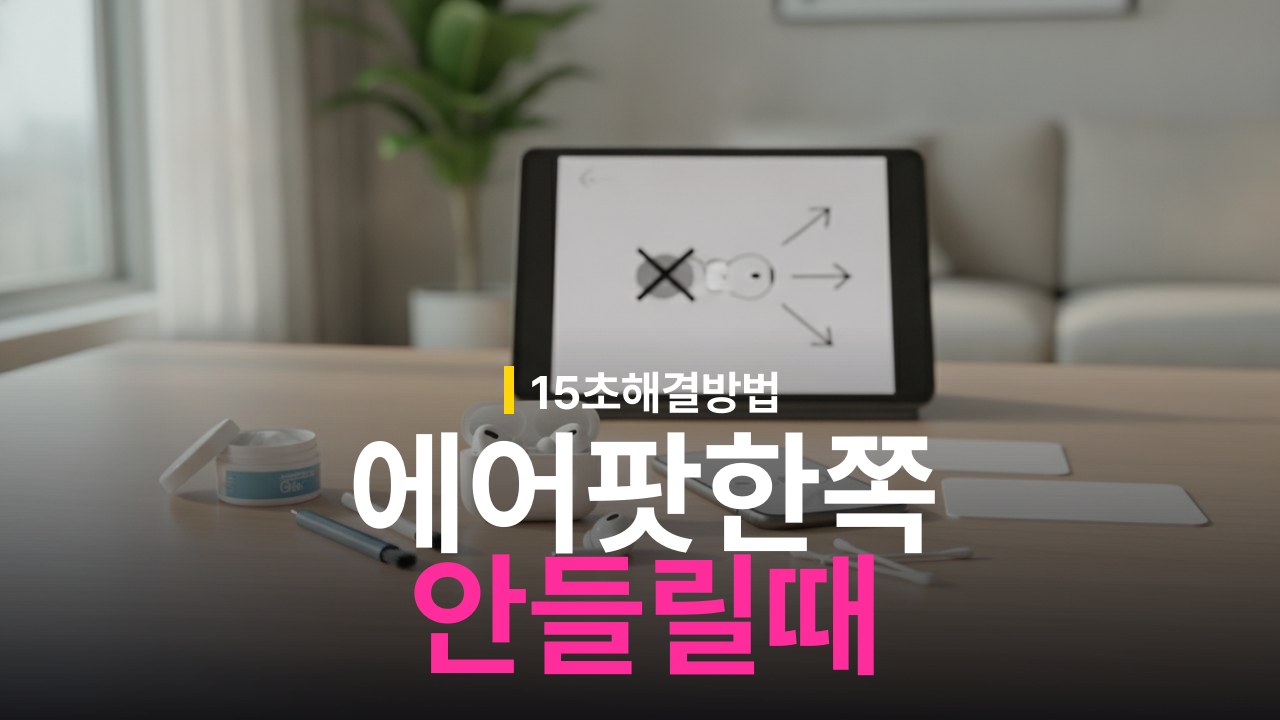에어팟 한쪽 안들림 원인 및 해결 방법
