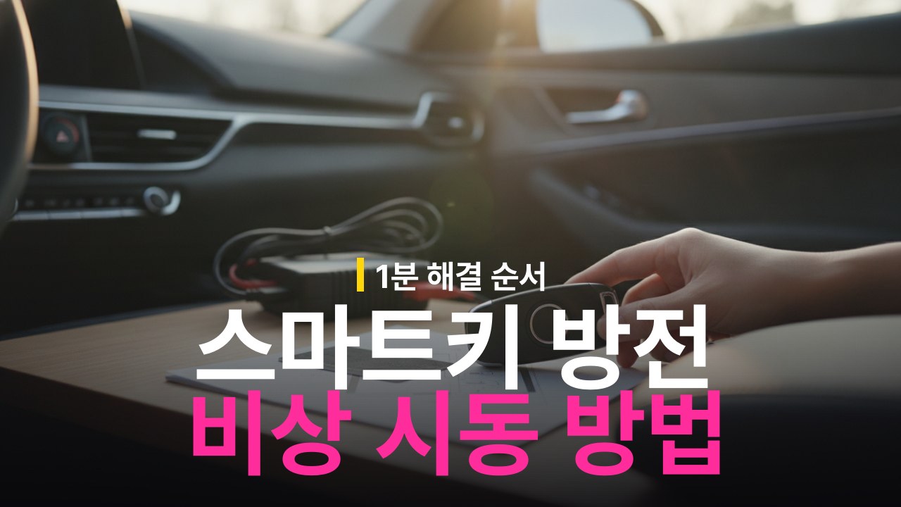 스마트키 방전 시동 거는 방법: 버튼 비상 시동 순서