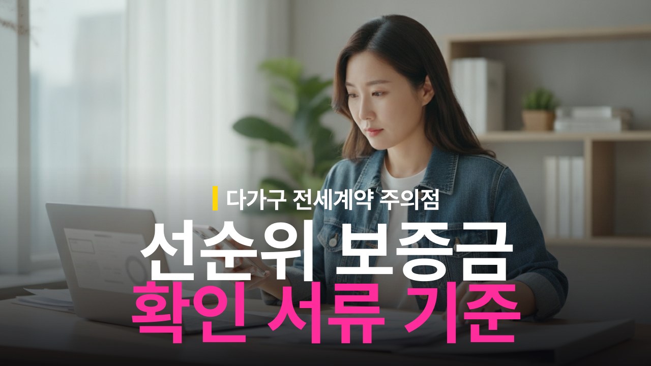 다가구주택 선순위 보증금 확인 방법과 서류 열람 기준