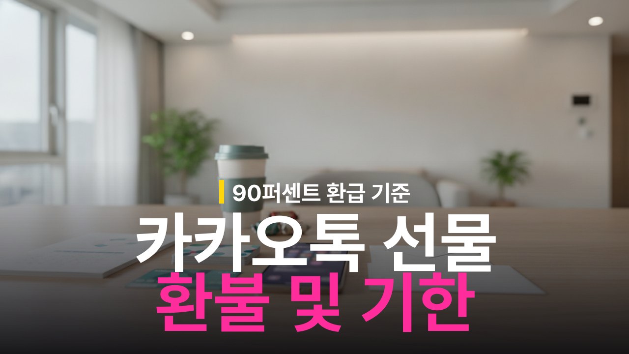 카카오톡 선물하기 환불 방법 및 유효기간 기준