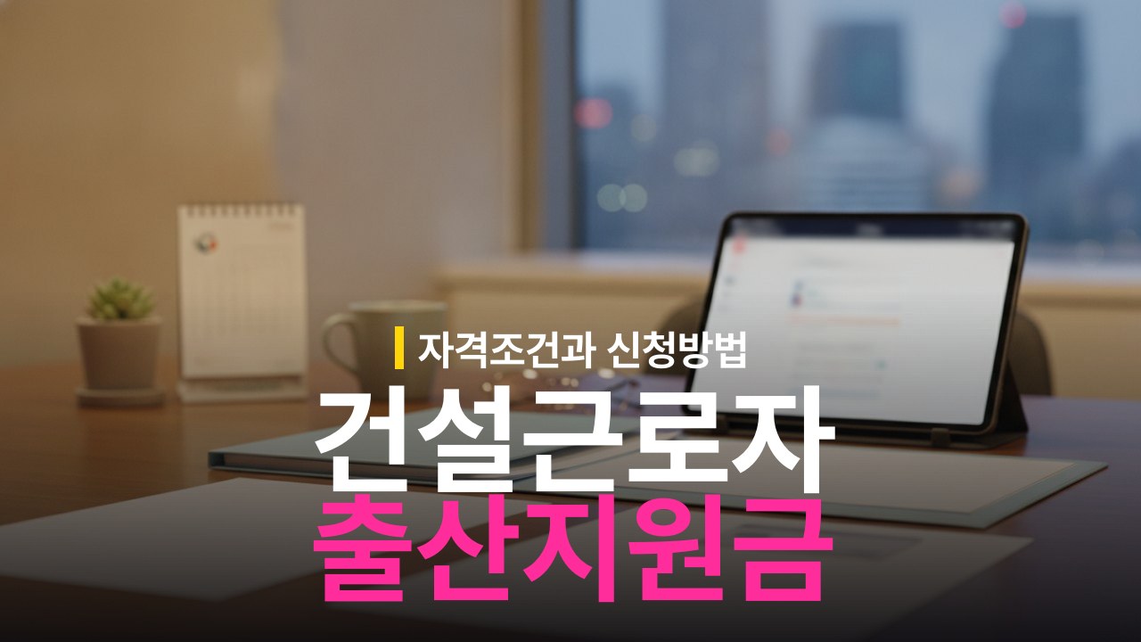 건설근로자 출산지원금 신청 자격 조건과 최대 50만원 지급 절차