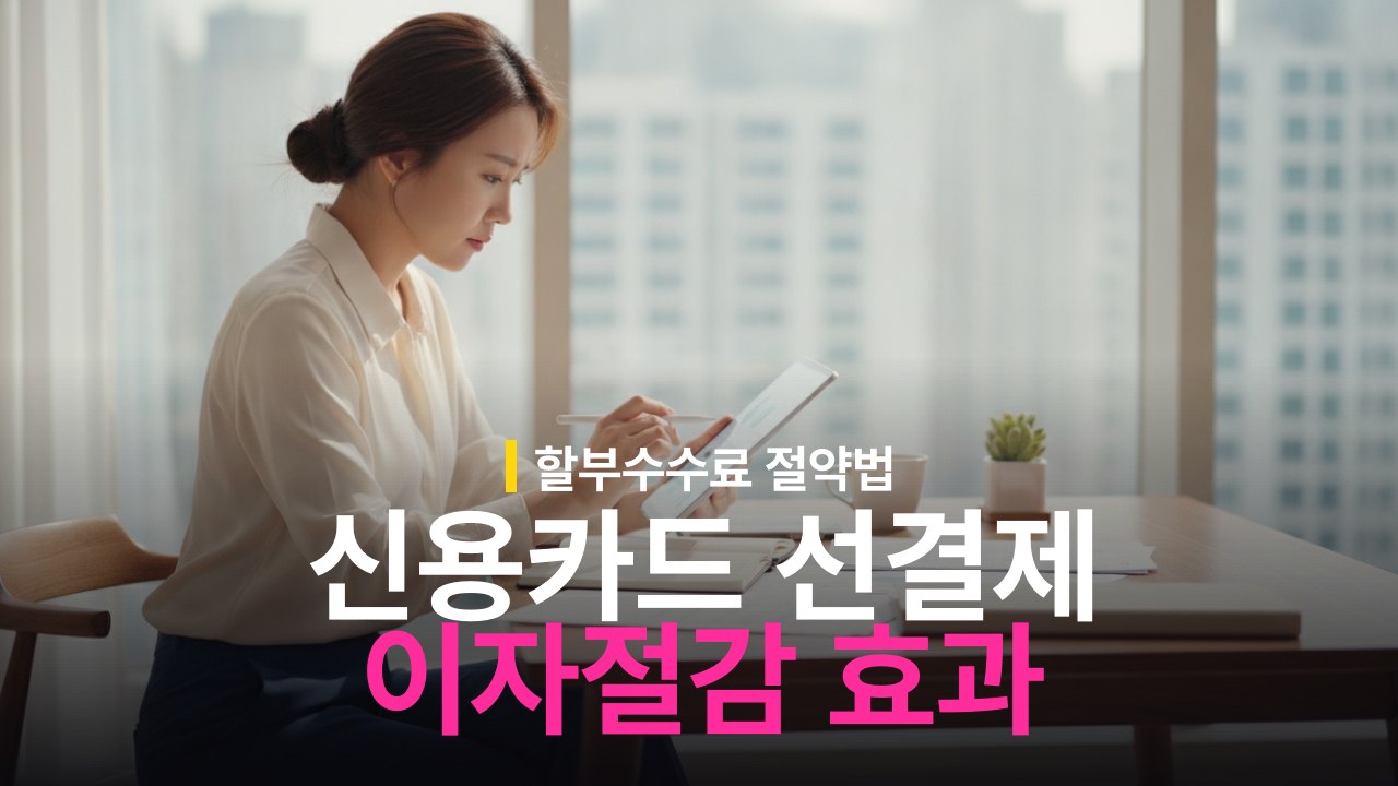 신용카드 선결제 방법과 이자 절감 효과 비교