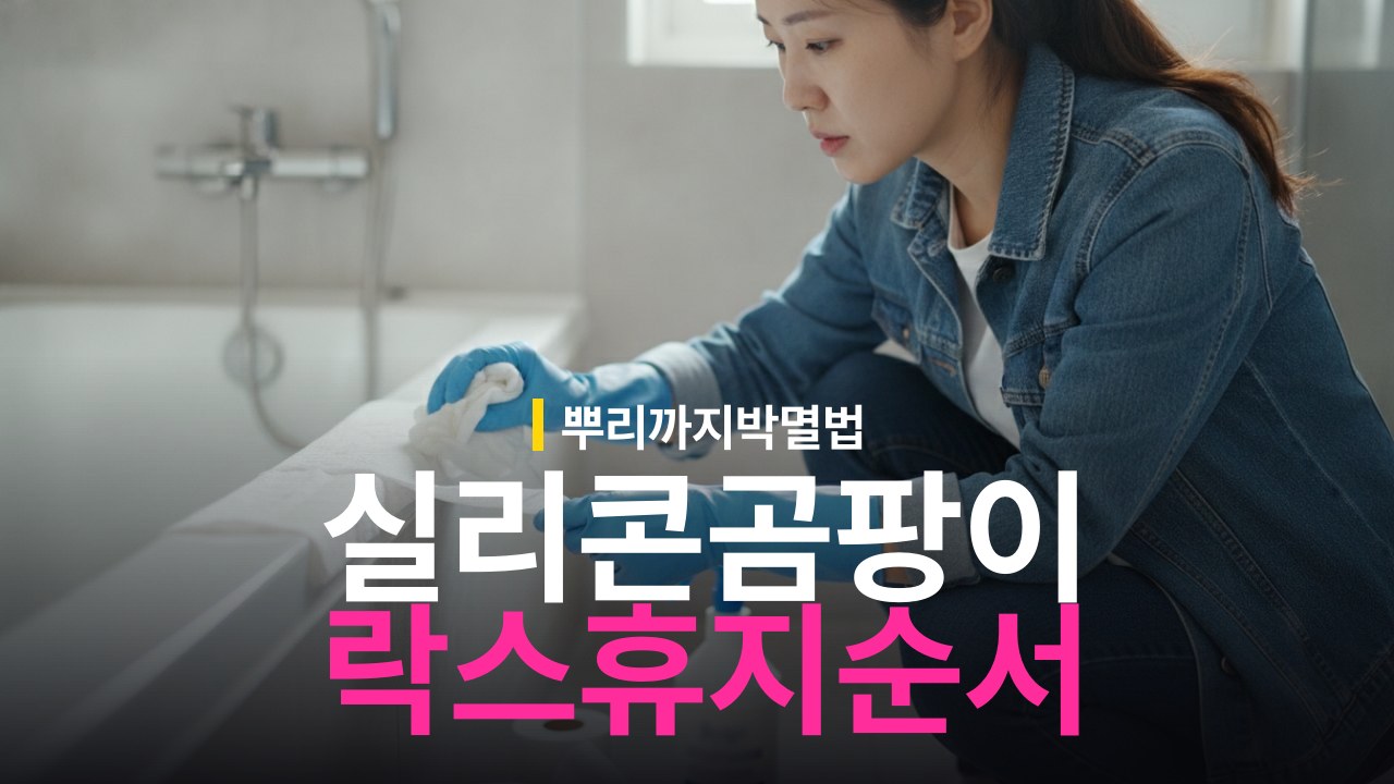 욕실 실리콘 곰팡이 제거 방법: 락스 휴지 활용 순서