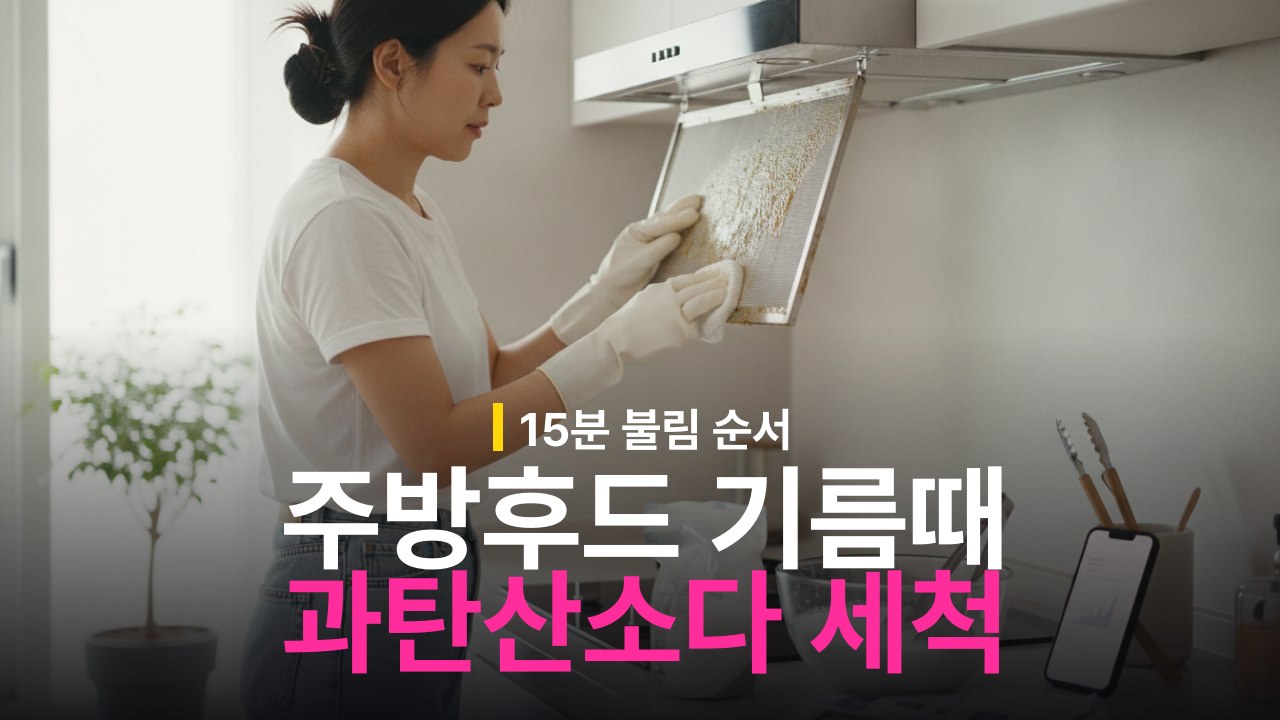 주방 후드 기름때 제거 방법 과탄산소다 세척 순서