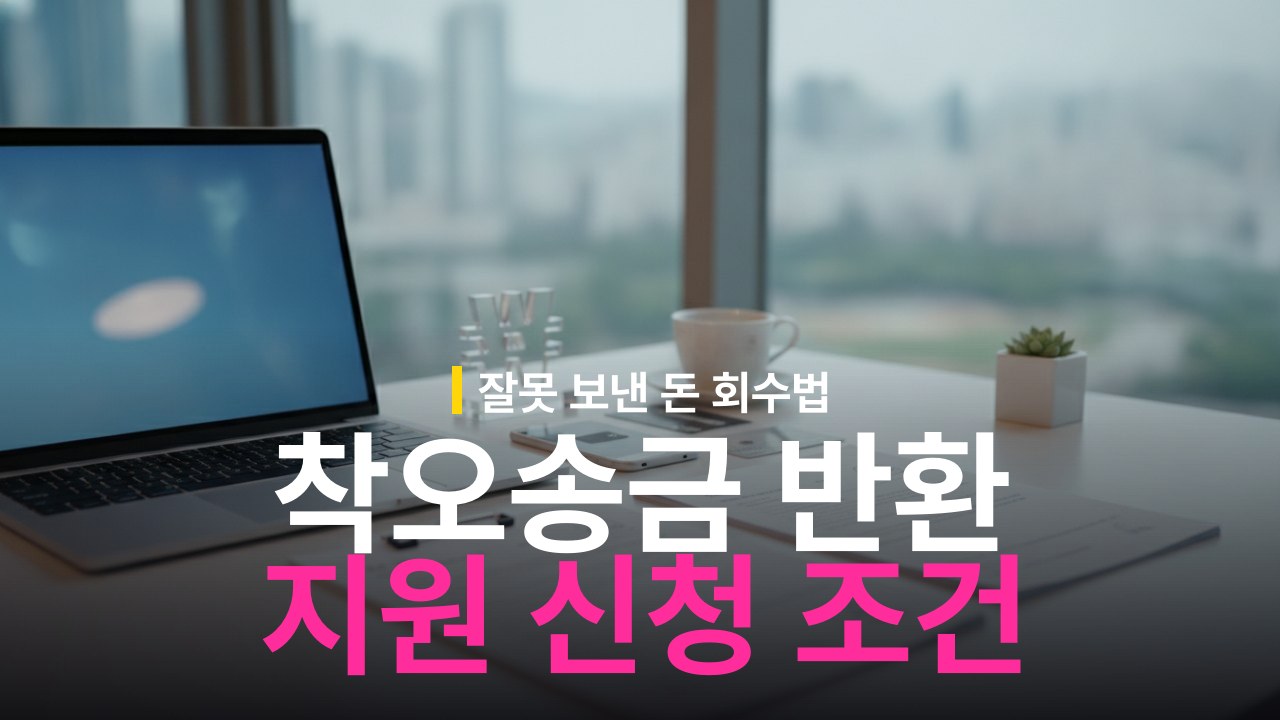 착오송금 반환지원 신청 방법과 대상 조건