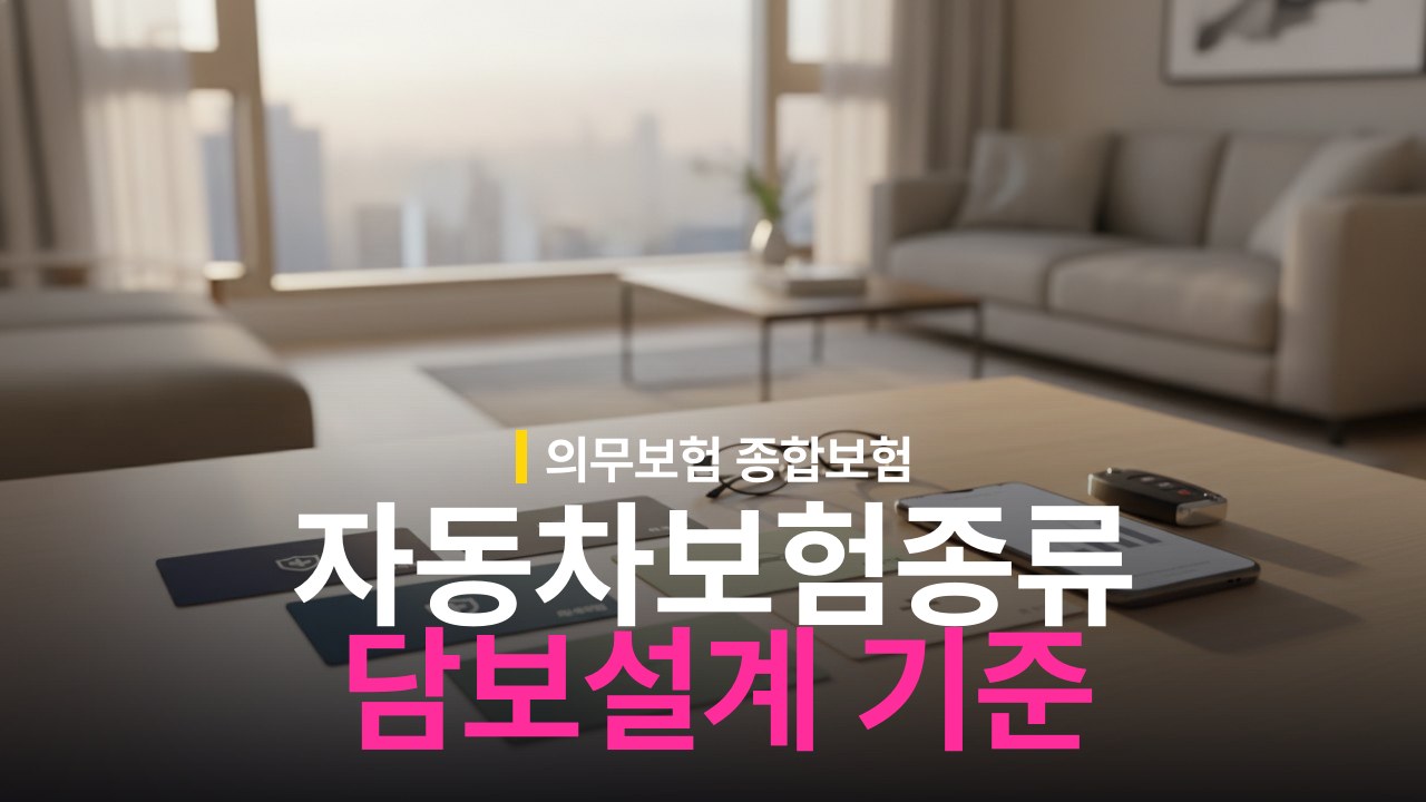 자동차보험종류 담보별 보장과 선택 기준