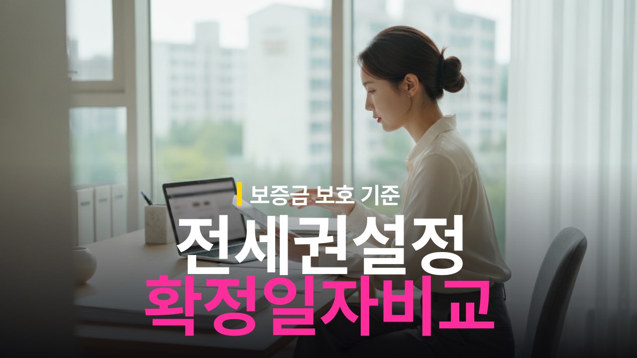 전세권 설정등기 vs 확정일자 차이와 비용 효력 비교