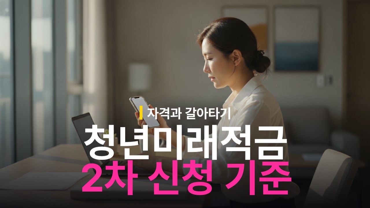 청년미래적금 2차 신청 자격 조건과 가입 방법 및 갈아타기 기준