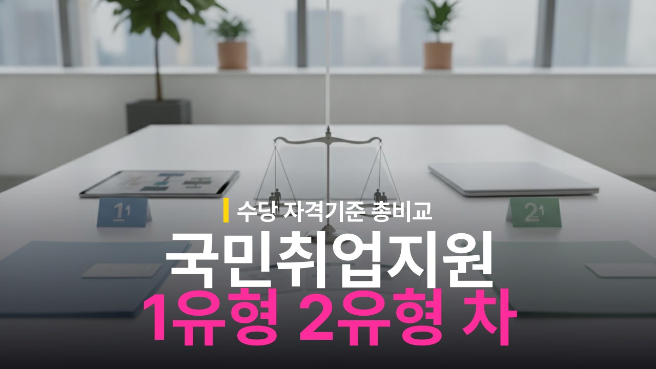 국민취업지원제도 1유형 2유형 차이와 자격 기준