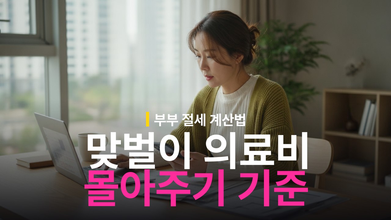 연말정산 맞벌이 부부 의료비 몰아주기 기준과 공제 방법
