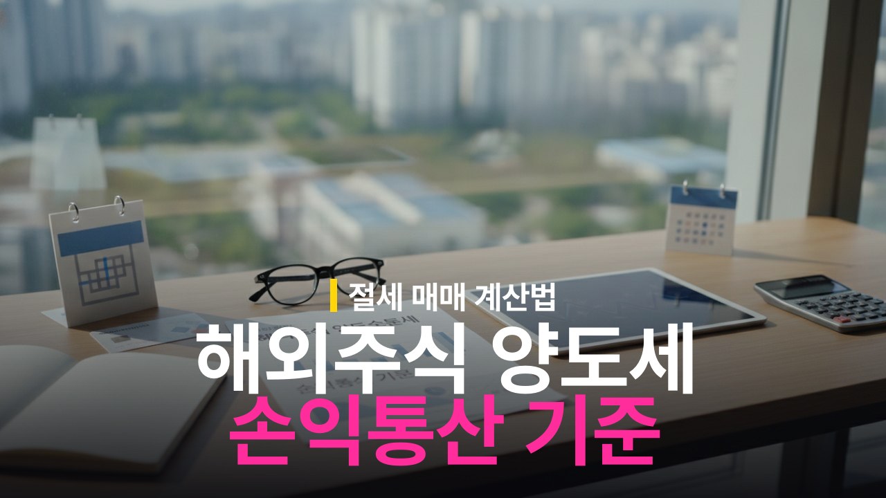해외주식 양도소득세 손익통산 방법과 신고 기준