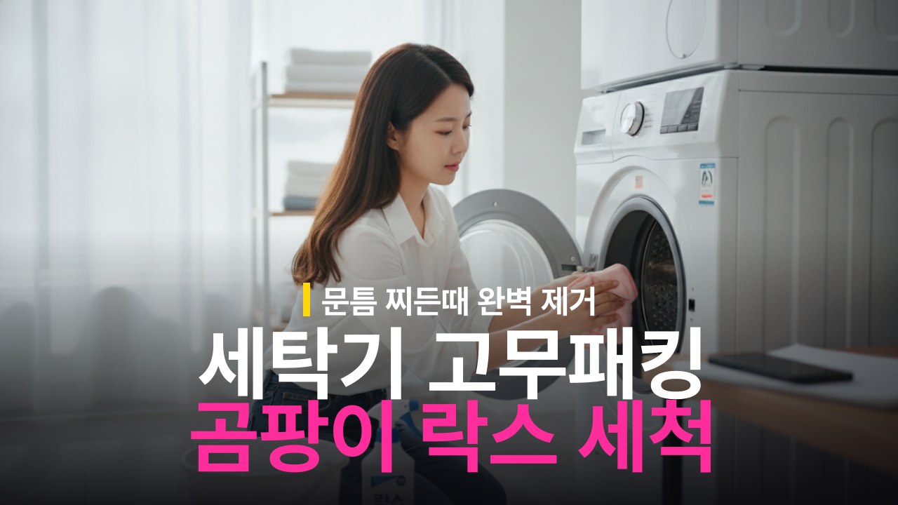 드럼세탁기 고무패킹 곰팡이 제거 방법 락스 활용 순서