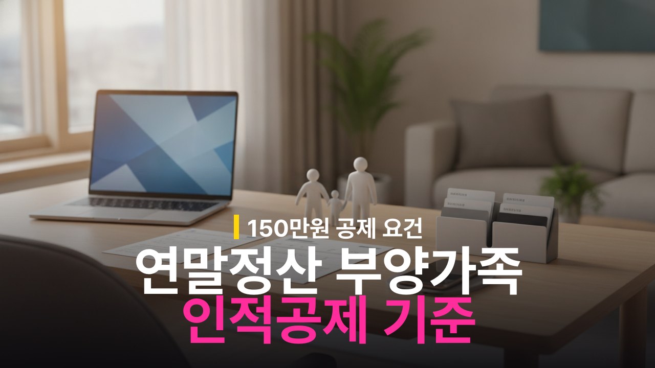 연말정산 부양가족 인적공제 기준과 등록 방법