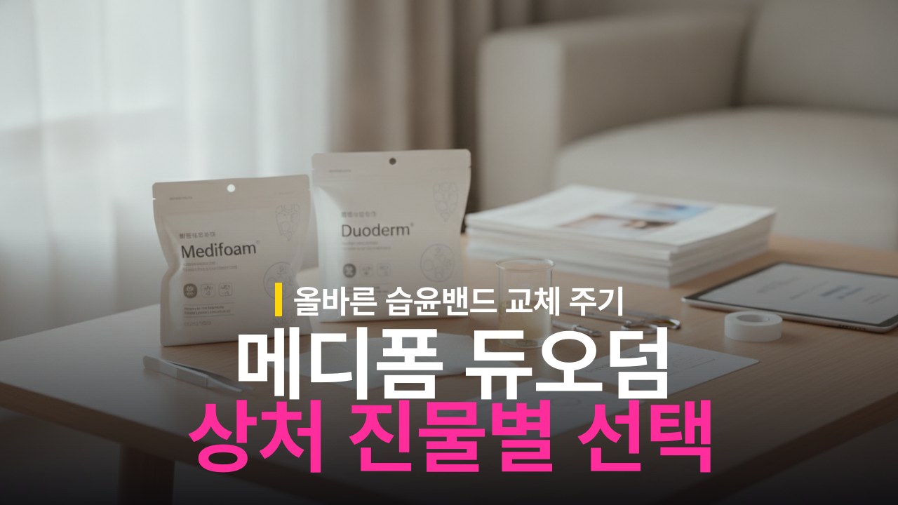 메디폼 vs 듀오덤 상처 진물별 선택 기준과 교체 주기