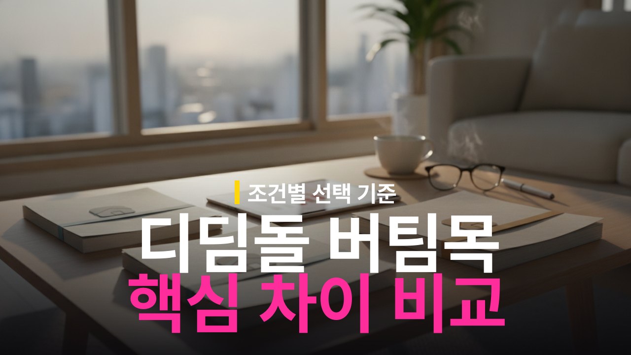 디딤돌대출 버팀목대출 차이와 선택 기준