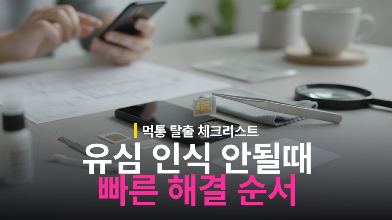 스마트폰 유심 인식 안될때 원인 및 해결 방법